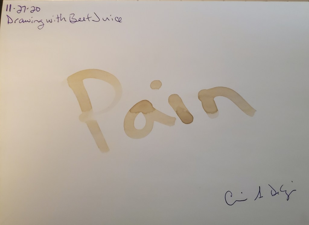 Art Therapy Prompt "Create a piece using a different medium than you usually use" example drawing by Carine A De Lozier DBA Celestia Quixs