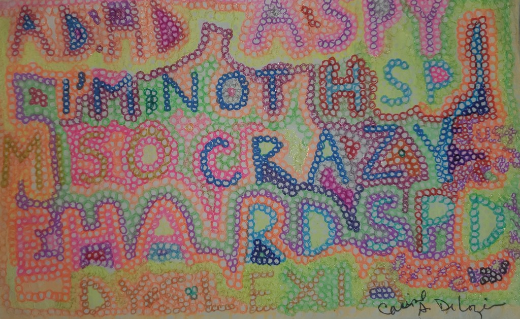 Art Therapy Prompt "How Many Circles Can I Fit On This Page" example drawing by Carine A De Lozier DBA Celestia Quixs